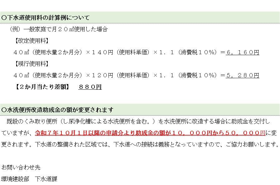 下水道料金改定2