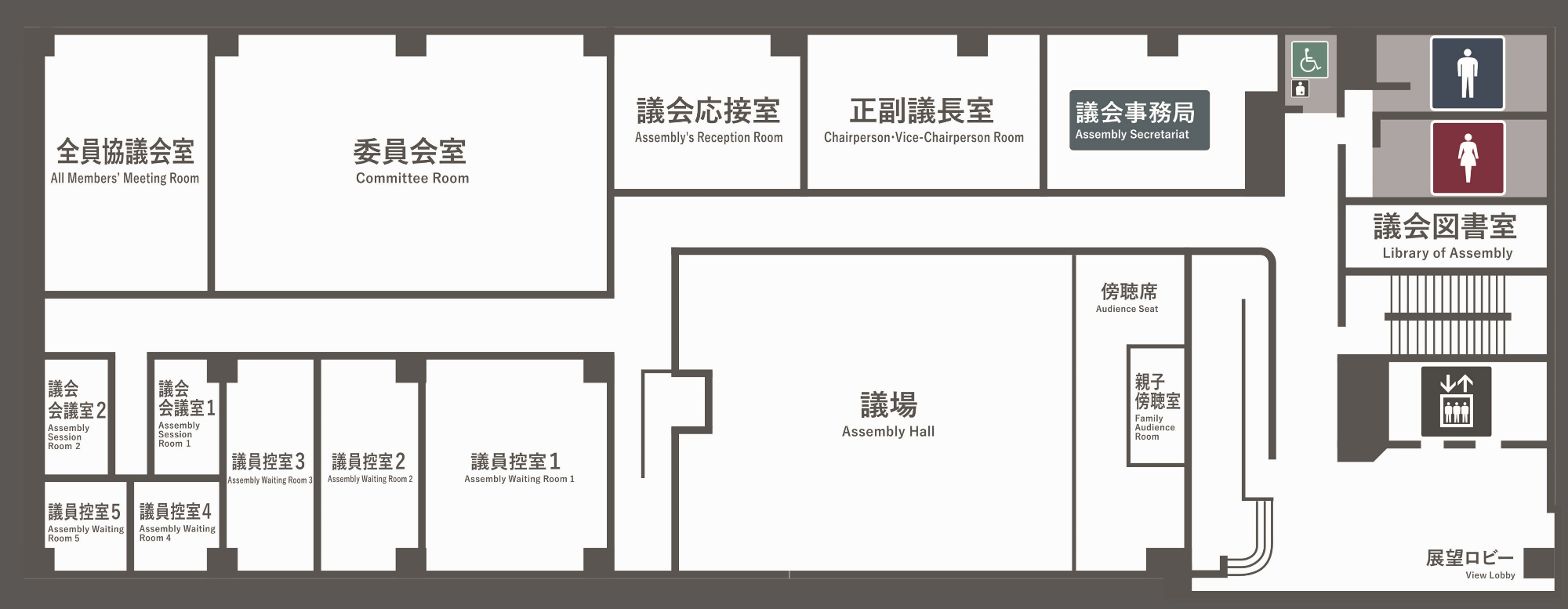 市役所庁舎マップ6階