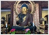 弥勒寺の仏像をアップで写した写真
