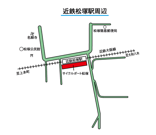 近鉄松塚駅周辺地図