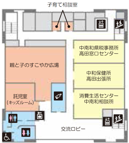 市民交流センター3階の配置図