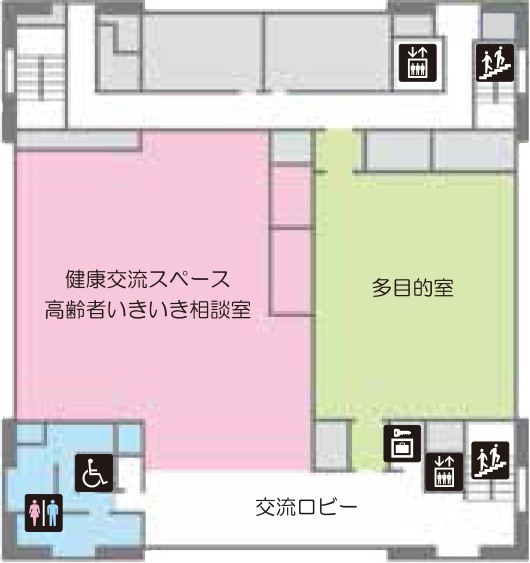 市民交流センター4階の配置図