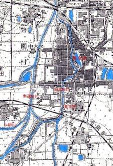 昭和10年の高田川周辺の地図