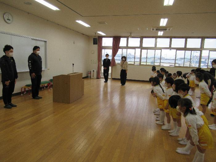 園児からの感謝の様子