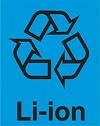 リチウムイオン電池のリサイクルマーク