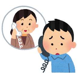 電話相談するこども